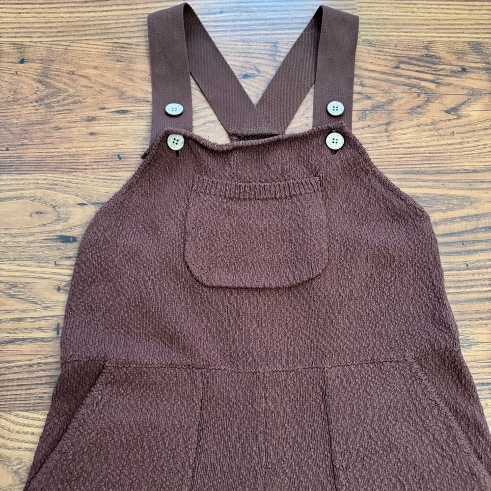 Free People Beach Brown Knit Overalls - Picture 4 of 6